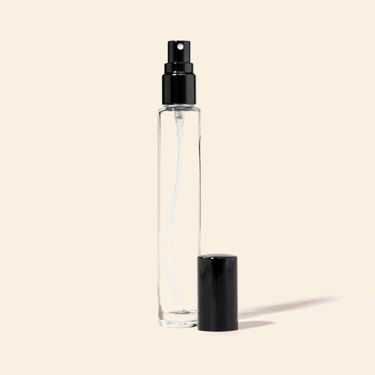 10ml Mini Perfume Bottles Wholesale - Round Tall Bottle + Black Top