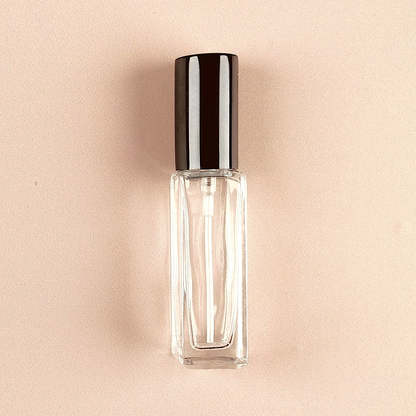 8ml Mini Perfume Bottles Wholesale - Square Bottle + Metallic Black Top