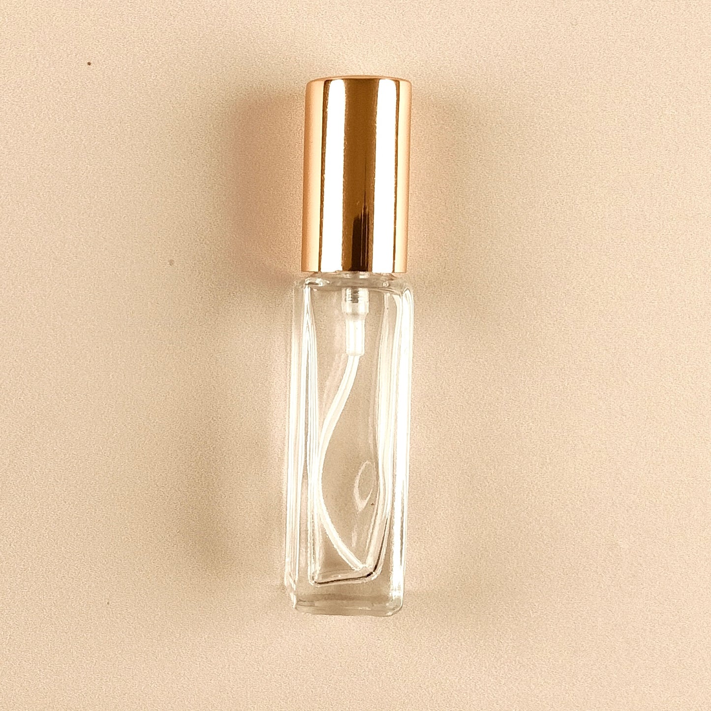 Small Perfume Bottles Wholesale - 8ml/0.5oz Square Mini Spray + Glossy Gold Top, Empty Perfume Bottles in Bulk