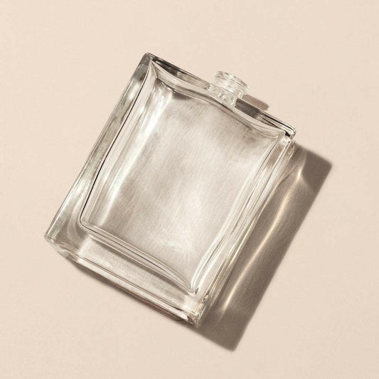 100ml/3.38oz Victor Square FEA 15 Thick Clear Flint Glass Perfume Bottle - Packamor