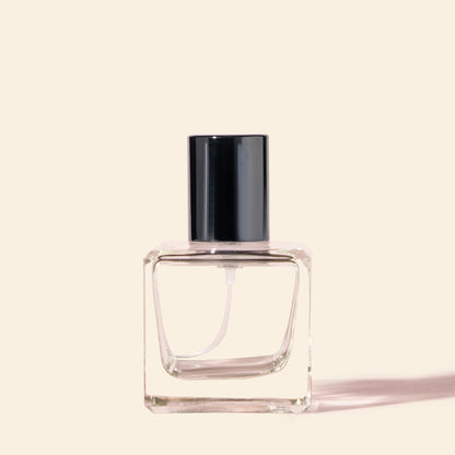 Perfume Bottles Wholesale - 50ml/1.7oz Cube + Black Top Set, Empty Perfume Bottles in Bulk