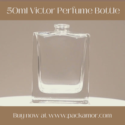 Perfume Bottles Wholesale - 50ml/1.7oz Victor Rectangle, Custom Perfume Bottles in Bulk (FEA 15)