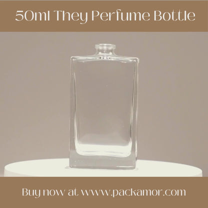 Perfume Bottles Wholesale - 50ml/1.7oz They Rectangle, Custom Perfume Bottles in Bulk (FEA 15)